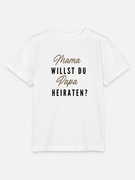 Heiratsantrag mit Kind - Stanley/Stella Kinder T-Shirt MINI CREATOR - Weiß