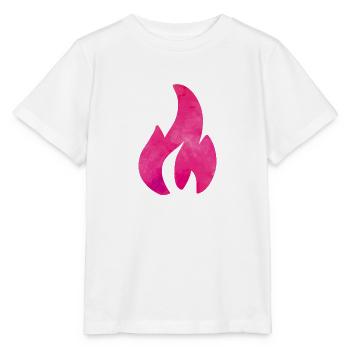 flamme feuer pink - Stanley/Stella Kinder T-Shirt MINI CREATOR  - Weiß - Vorne - Maike (125cm)