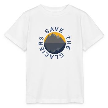 Schützt die Gletscher - Klimawandel - Umweltschutz - Stanley/Stella Kinder T-Shirt MINI CREATOR  - Weiß - Vorne - Maike (125cm)