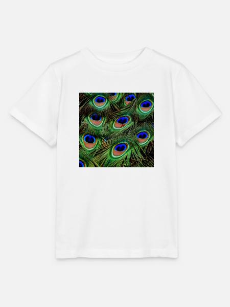 Pfauenfedern - Stanley/Stella Kinder T-Shirt MINI CREATOR  - Weiß