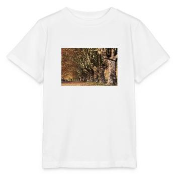 Sonnenbeschienene Platanen Allee - Stanley/Stella Kinder T-Shirt MINI CREATOR  - Weiß - Vorne - Maike (125cm)
