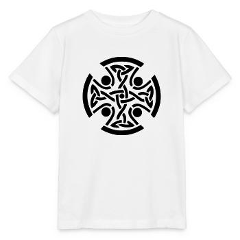 conception d'impression de dessin de symbole celtique antique - T-shirt bio MINI CREATOR Stanley/Stella Enfant - blanc - Devant - Maike (125cm)