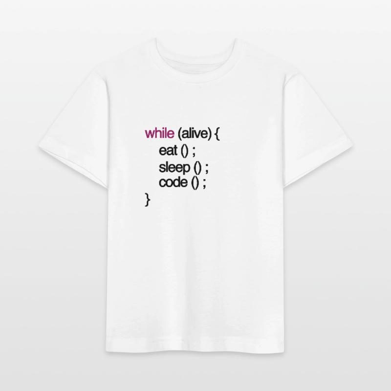 tandis que le code vivant Programmation de programmation informaticien T-shirt bio MINI CREATOR Stanley/Stella Enfant