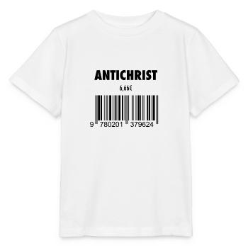 diable antichrist 666 barcode rôti satan enfer - T-shirt bio MINI CREATOR Stanley/Stella Enfant - blanc - Devant - Maike (125cm)