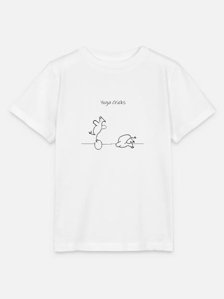 Yoga Hühner - Stanley/Stella Kinder T-Shirt MINI CREATOR  - Weiß