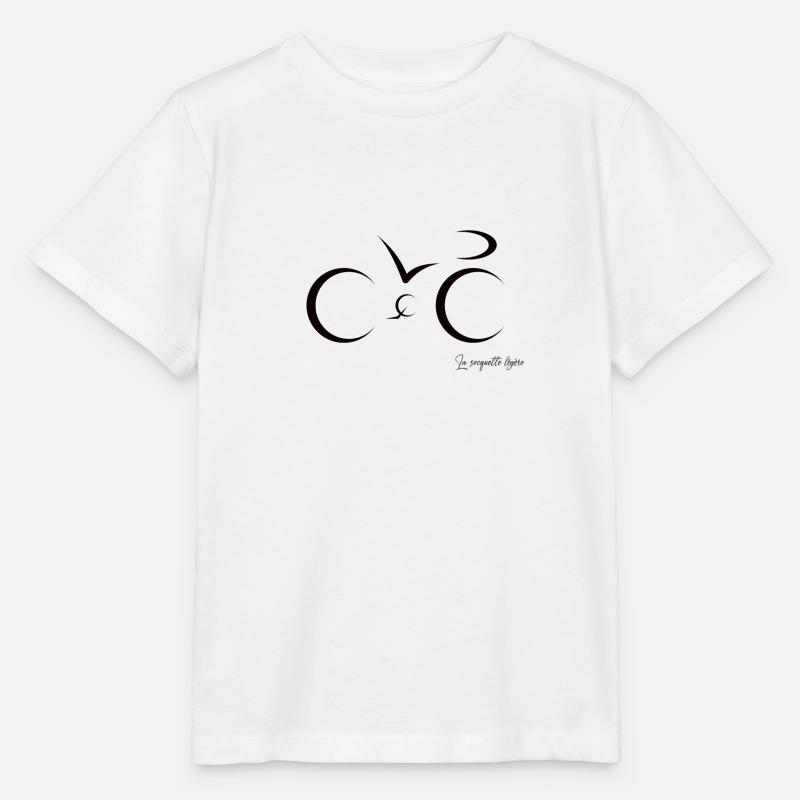 Logo vélo noir - T-shirt bio MINI CREATOR Stanley/Stella Enfant - blanc
