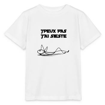 J’peux pas j’ai sieste - T-shirt bio MINI CREATOR Stanley/Stella Enfant - blanc - Devant - Maike (125cm)