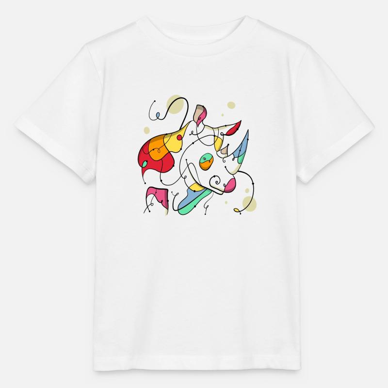Rhinocéros - T-shirt bio MINI CREATOR Stanley/Stella Enfant - blanc