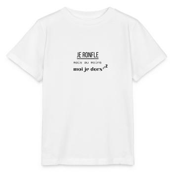 I snore but at least I sleep - Stanley/Stella MINI CREATOR Kids’ T-Shirt - white - Front - Maike (125cm)
