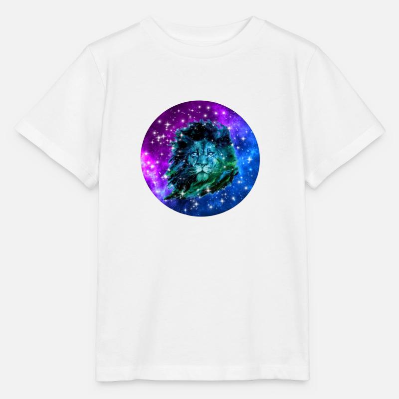 Galaxy Lion avec galaxy design - T-shirt bio MINI CREATOR Stanley/Stella Enfant - blanc