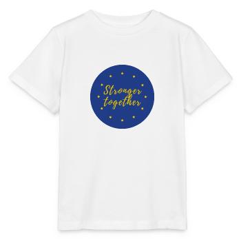 Europe Europe Flag EU Brexit € Star Gold - Stanley/Stella MINI CREATOR Kids’ T-Shirt - white - Front - Maike (125cm)
