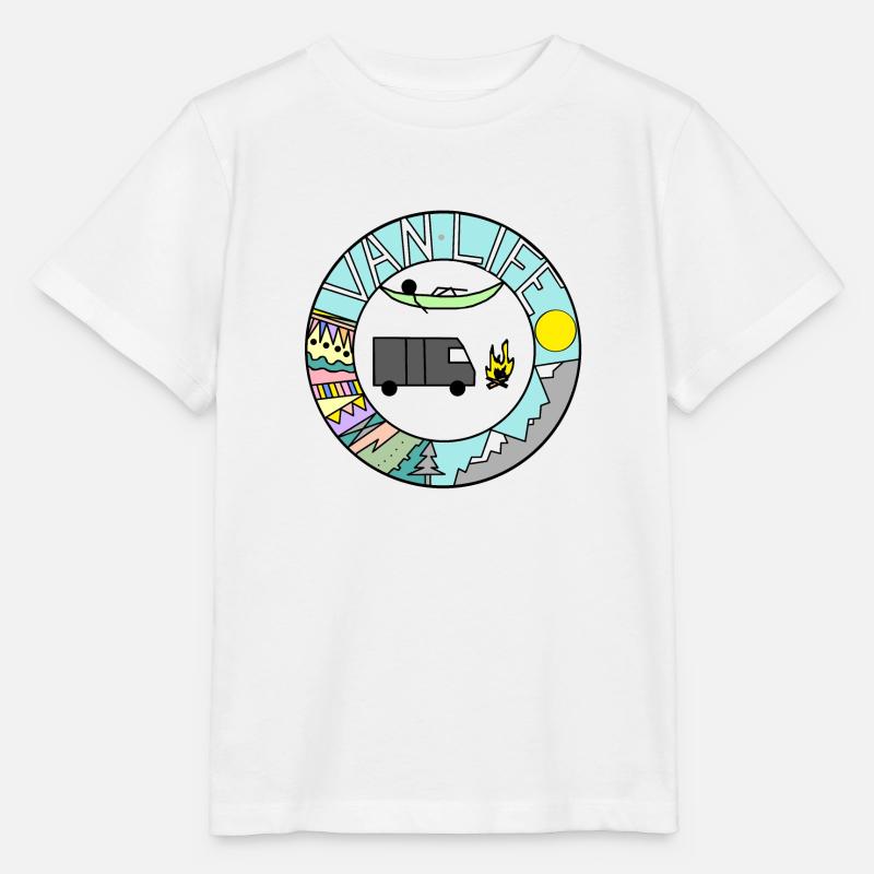 VAN LIFE VANLIFER NOMADS - T-shirt bio MINI CREATOR Stanley/Stella Enfant - blanc
