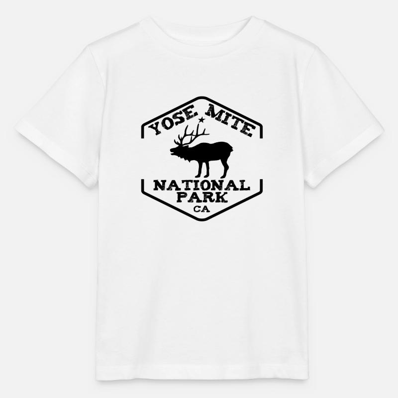 Yosemite NP noir - T-shirt bio MINI CREATOR Stanley/Stella Enfant - blanc