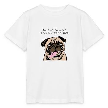 Therapeut Mops - Stanley/Stella Kinder T-Shirt MINI CREATOR  - Weiß - Vorne - Maike (125cm)