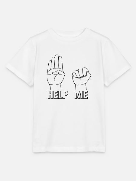 Help me - Stanley/Stella Kinder T-Shirt MINI CREATOR  - Weiß