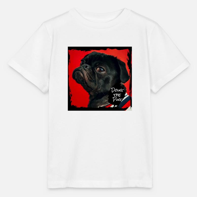 Doug the pug - Stanley/Stella MINI CREATOR Kids’ T-Shirt - white