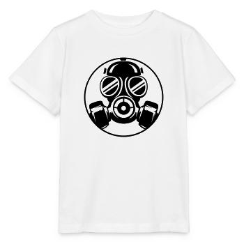 gas mask 01 - Stanley/Stella MINI CREATOR Kids’ T-Shirt - white - Front - Maike (125cm)