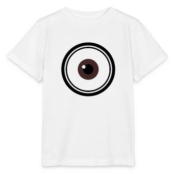 Braunes Auge - Stanley/Stella Kinder T-Shirt MINI CREATOR  - Weiß - Vorne - Maike (125cm)