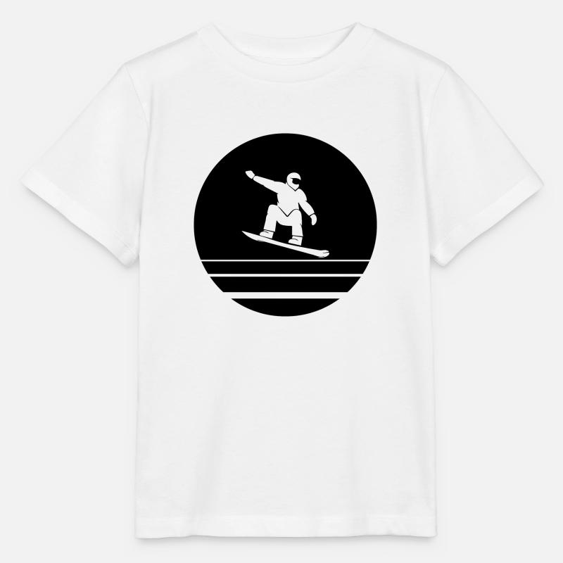 Snowboard Snowboarder - T-shirt bio MINI CREATOR Stanley/Stella Enfant - blanc