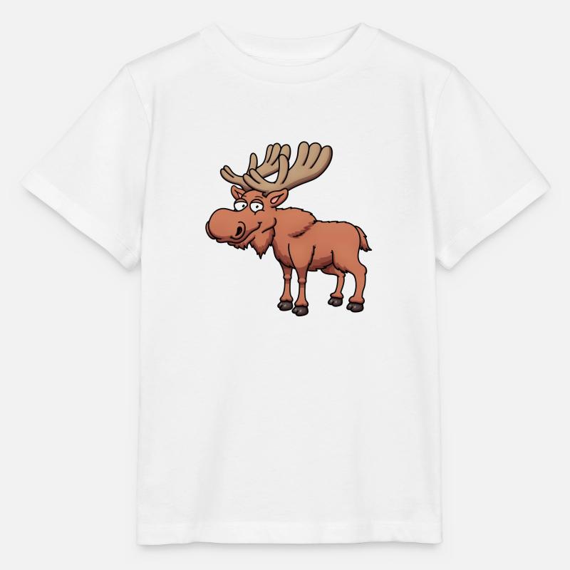 Joyeux dessin animé Orignal - T-shirt bio MINI CREATOR Stanley/Stella Enfant - blanc