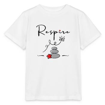 Atmen... Machen Sie eine Pause originelle Geschenkidee - Stanley/Stella Kinder T-Shirt MINI CREATOR  - Weiß - Vorne - Maike (125cm)