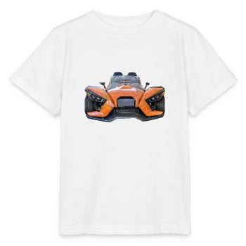 Funcar orange - Stanley/Stella MINI CREATOR Kids’ T-Shirt - white - Front - Maike (125cm)