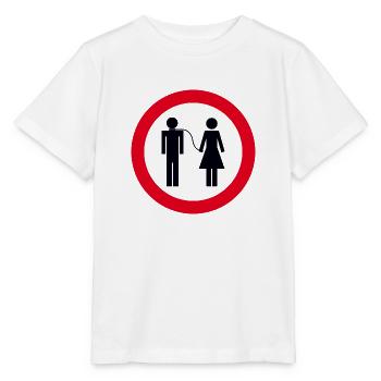 Leash obligation Polterabend Marriage Fun - Stanley/Stella MINI CREATOR Kids’ T-Shirt - white - Front - Maike (125cm)