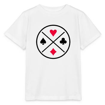 Card Symbols Poker - Stanley/Stella Kinder T-Shirt MINI CREATOR  - Weiß - Vorne - Maike (125cm)