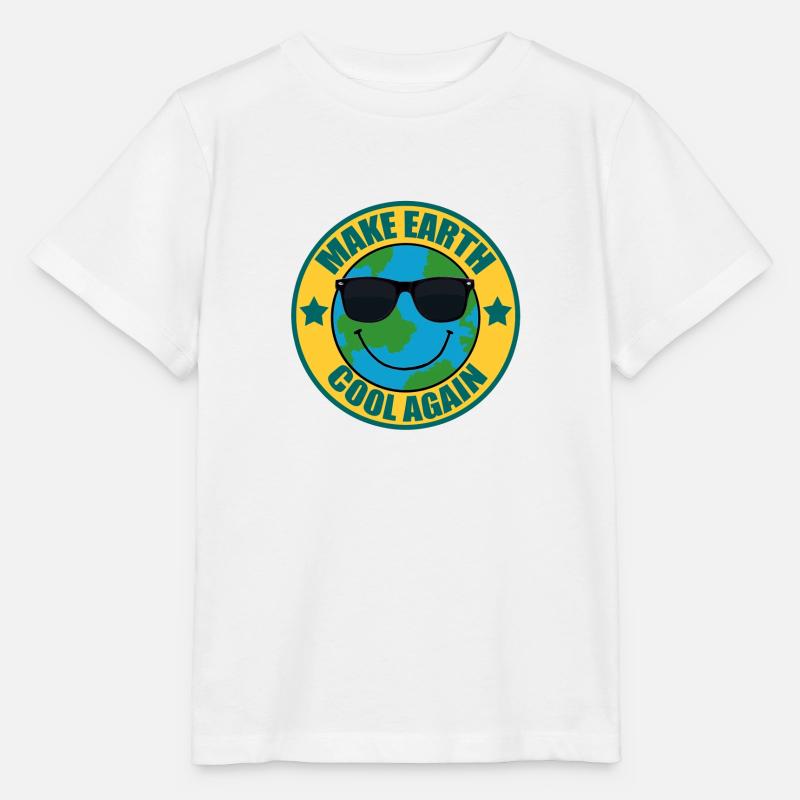 Make Earth cool again - Stanley/Stella MINI CREATOR Kids’ T-Shirt - white