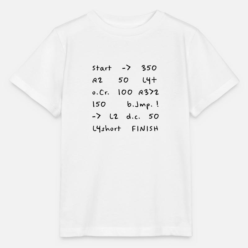 Pacenotes - Livre de prières - Notes - Rallye - T-shirt bio MINI CREATOR Stanley/Stella Enfant - blanc