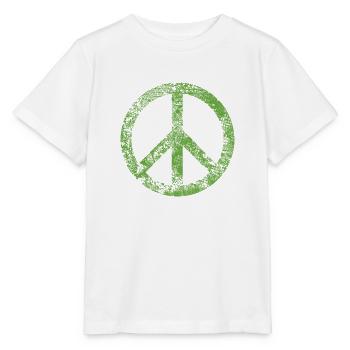 Peacezeichen Pazifist Frieden Harmonie Grunge Used - Stanley/Stella Kinder T-Shirt MINI CREATOR  - Weiß - Vorne - Maike (125cm)