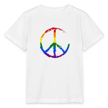 Drapeau arc-en-ciel LGBT - T-shirt bio MINI CREATOR Stanley/Stella Enfant - blanc - Devant - Maike (125cm)