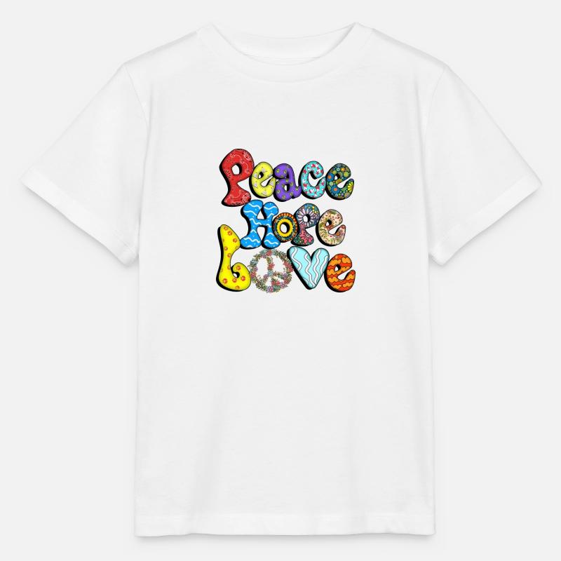 Conception de l’amour peace hope - T-shirt bio MINI CREATOR Stanley/Stella Enfant - blanc