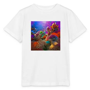 Récif corallien sous-marin coloré - T-shirt bio MINI CREATOR Stanley/Stella Enfant - blanc - Devant - Maike (125cm)