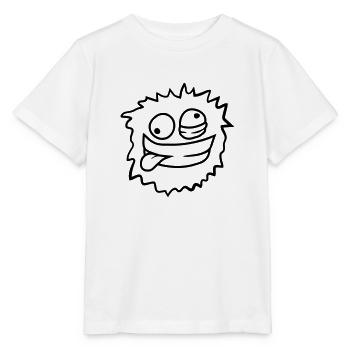 Gesicht Haariges Monster - Stanley/Stella Kinder T-Shirt MINI CREATOR  - Weiß - Vorne - Maike (125cm)
