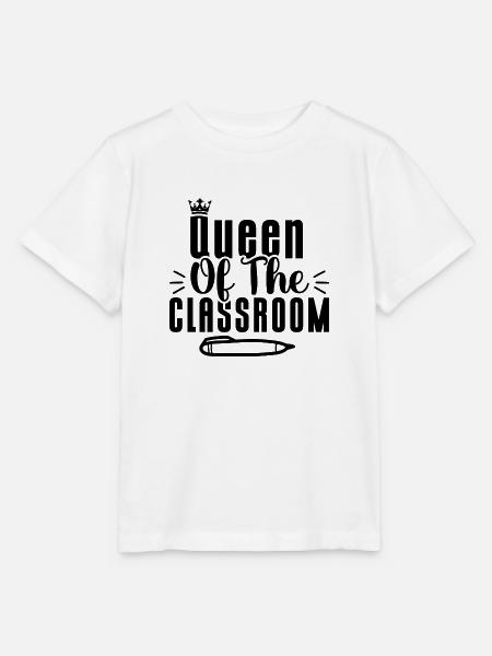 Queen Of The Classroom - Stanley/Stella Kinder T-Shirt MINI CREATOR - Weiß