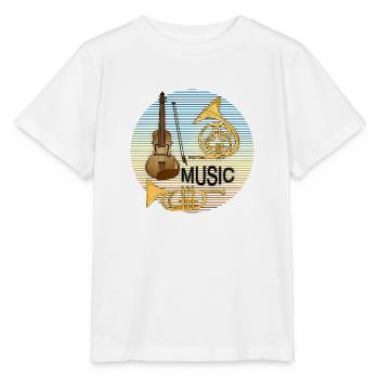 Musikinstrumente - Stanley/Stella Kinder T-Shirt MINI CREATOR  - Weiß - Vorne - Maike (125cm)