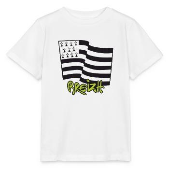 logo Vert - T-shirt bio MINI CREATOR Stanley/Stella Enfant - blanc - Devant - Maike (125cm)