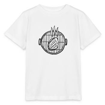 Steak auf Grill - Stanley/Stella Kinder T-Shirt MINI CREATOR  - Weiß - Vorne - Maike (125cm)