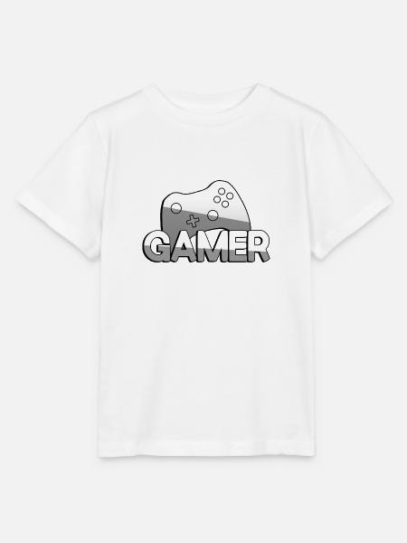 GAMER + Controller - Gaming - Stanley/Stella Kinder T-Shirt MINI CREATOR  - Weiß