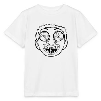 Creepy crazy horror face - Stanley/Stella MINI CREATOR Kids’ T-Shirt - white - Front - Maike (125cm)