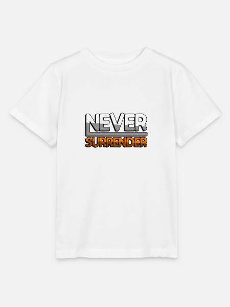 NEVER SURRENDER (Orange) - Gaming - Stanley/Stella Kinder T-Shirt MINI CREATOR - Weiß
