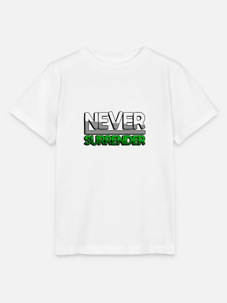 NEVER SURRENDER (Grün) - Gaming - Stanley/Stella Kinder T-Shirt MINI CREATOR  - Weiß