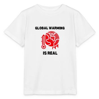 Global warming is real - Stanley/Stella MINI CREATOR Kids’ T-Shirt - white - Front - Maike (125cm)