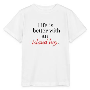 Das Leben ist besser neben einem Inselbewohner - Stanley/Stella Kinder T-Shirt MINI CREATOR  - Weiß - Vorne - Maike (125cm)