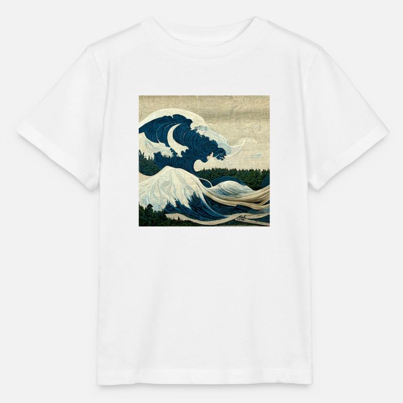 Die große Welle - Stanley/Stella Kinder T-Shirt MINI CREATOR  - Weiß