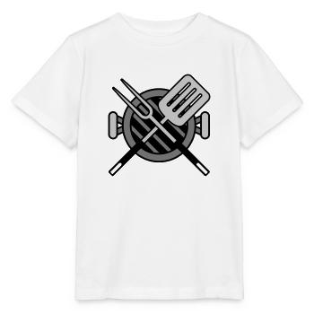 Coal Grill Grill Master Barbecue Utensils - Stanley/Stella MINI CREATOR Kids’ T-Shirt - white - Front - Maike (125cm)