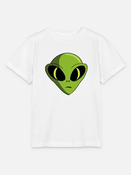 Alien Kopf - Stanley/Stella Kinder T-Shirt MINI CREATOR  - Weiß