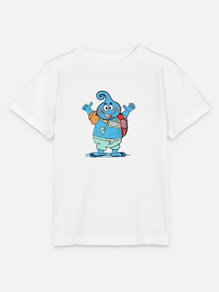 Dieser sehr große freundliche Wassertropfen - Stanley/Stella Kinder T-Shirt MINI CREATOR  - Weiß