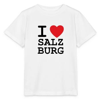 J’aime Salzbourg - Ich liebe Salzburg - T-shirt bio MINI CREATOR Stanley/Stella Enfant - blanc - Devant - Maike (125cm)